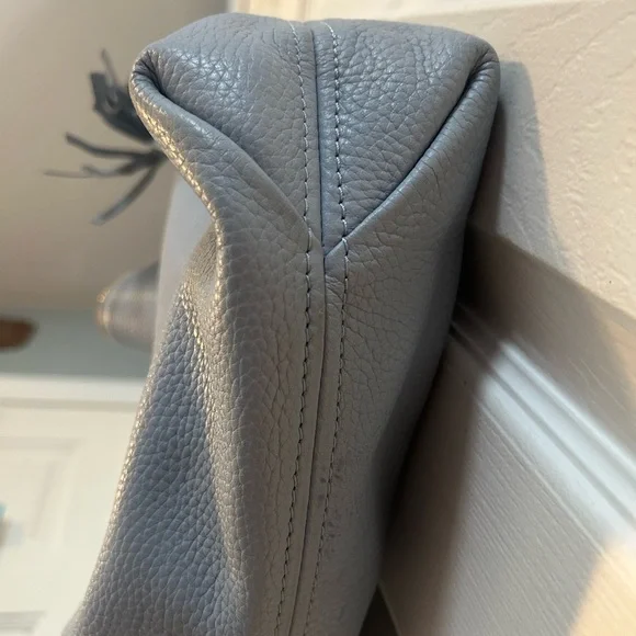 Michael Kors Sky Blue Pebbled Leather Bedford Hobo Shoulder Bag - Picture 4 of 8